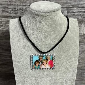 The Golden Girls Rectangle Rhinestone Necklace